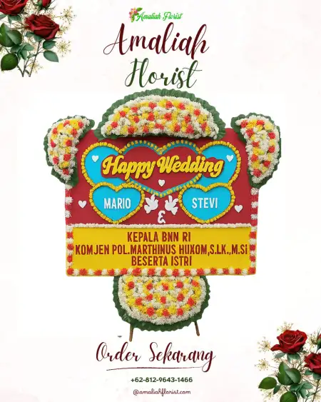 Papan Bunga Pernikahan Begaganlimo